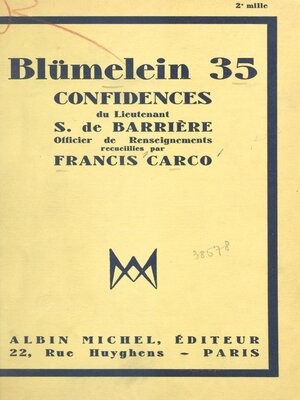 cover image of Blümelein 35